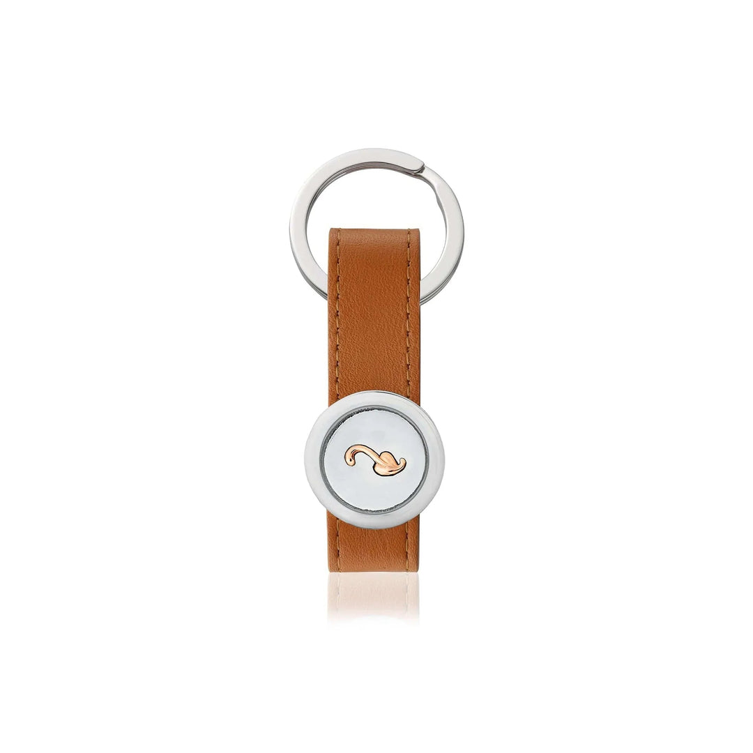 Clogau Tree of Life Insignia Tan Leather Keyring - MococoClogau7TLMGKR45051537311577Accessories