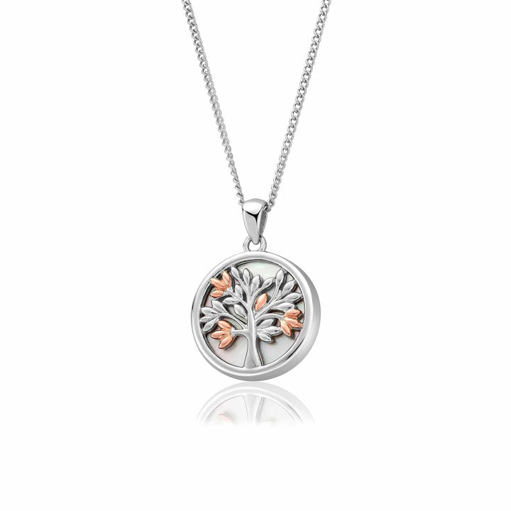 Clogau Tree of Life Mother of Pearl Silver Circle Necklace - MococoClogau3SNTLCWP5051537323297Necklaces