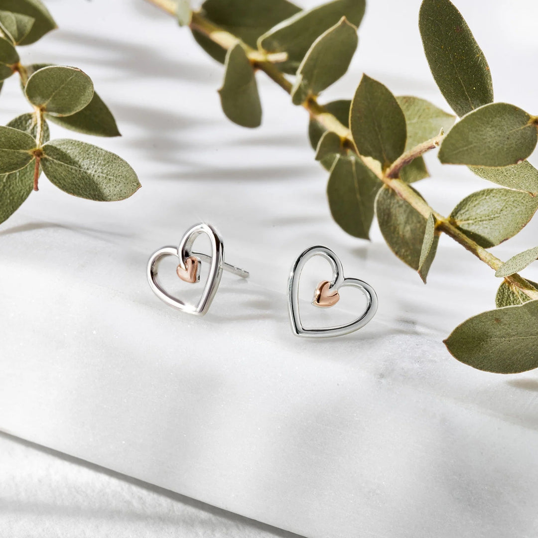 Clogau Tree Of Life Silver Heart Stud Earrings - MococoClogau3STLHE75051537242338Earrings