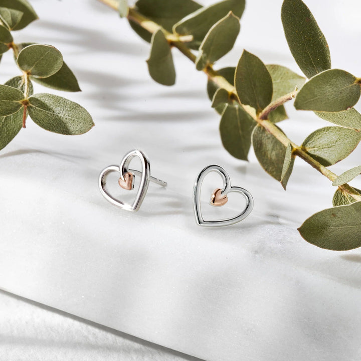 Clogau Tree Of Life Silver Heart Stud Earrings - MococoClogau3STLHE75051537242338Earrings