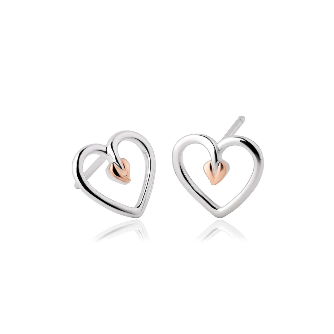Clogau Tree Of Life Silver Heart Stud Earrings - MococoClogau3STLHE75051537242338Earrings