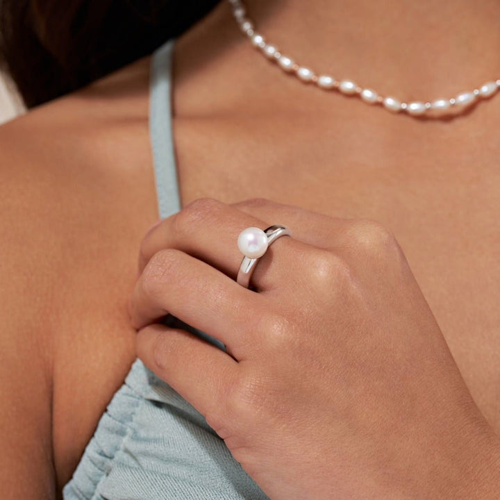 Clogau Welsh Beachcomber Silver Pearl Ring - MococoClogau3SBCH0749/J5051537383239Rings