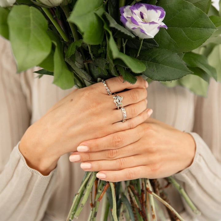 Clogau White Topaz Tree Of Life Silver Stacking Ring - MococoClogau3STOLEDR/L5051537156574Rings