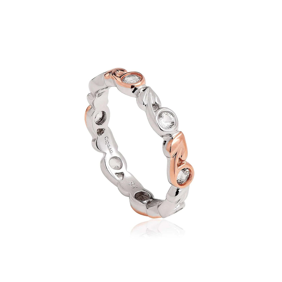 Clogau White Topaz Tree Of Life Silver Stacking Ring - MococoClogau3STOLEDR/L5051537156574Rings