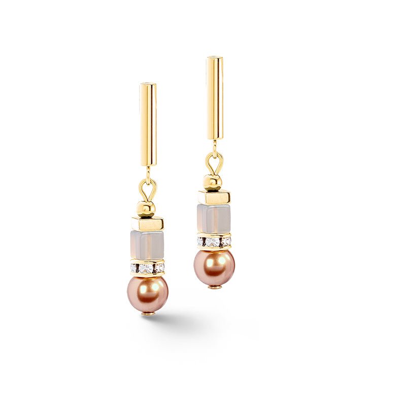 Coeur De Lion Champagne Blush Precious Fusion Offset Earrings - MococoCoeur De Lion4354/21-1208Earrings