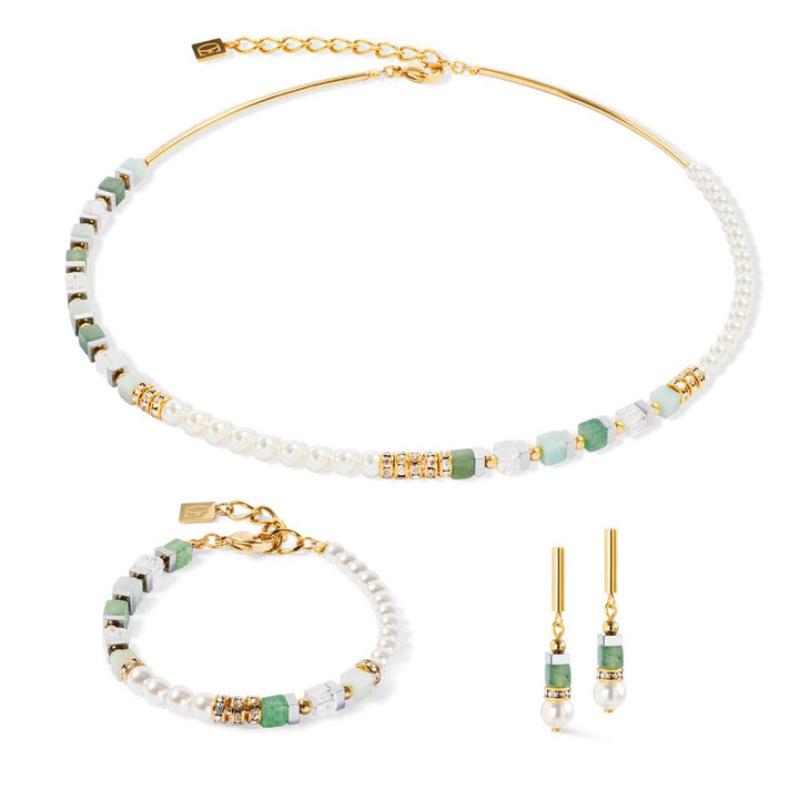 Coeur De Lion Gold and Green Precious Fusion Offset Necklace - MococoCoeur De Lion4354/10-05004251588343706Necklaces