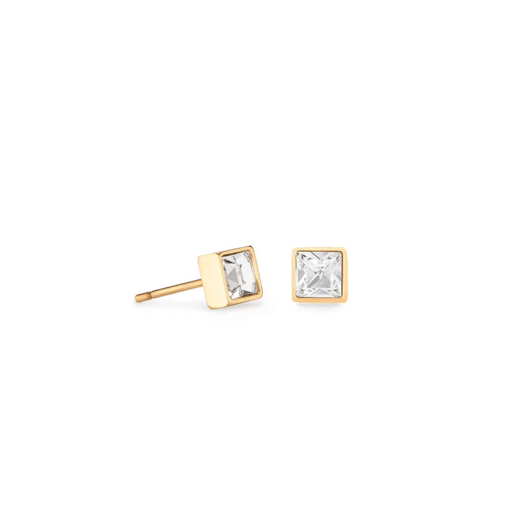 Coeur De Lion Gold Brilliant Square Crystal Stud Earrings - MococoCoeur De Lion0501/21 - 18164251588329748Earrings