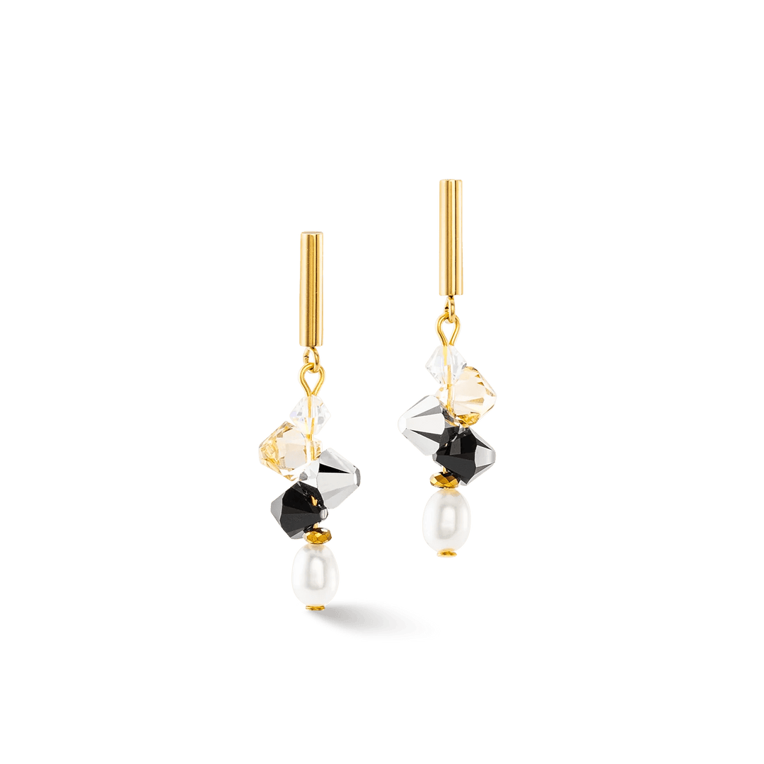Coeur De Lion Gold Dancing Crystals & Pearls Earrings - MococoCoeur De Lion1124/21 - 13184251588339426Earrings