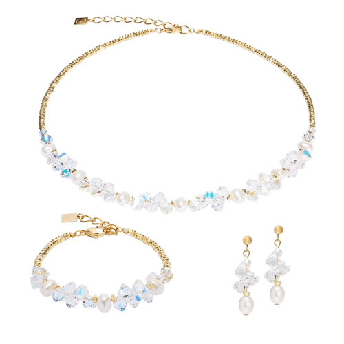 Coeur De Lion Gold Dancing Crystals &amp; Pearls Necklace - MococoCoeur De Lion1136/10-18164251588344932Necklaces