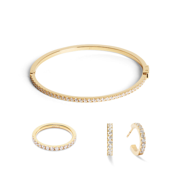 Coeur De Lion Gold Eternal Love Mini Crystal Hoop Earrings image 2