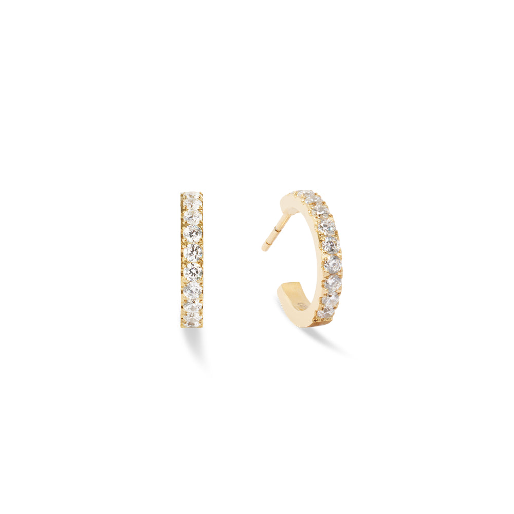 Coeur De Lion Gold Eternal Love Mini Crystal Hoop Earrings image
