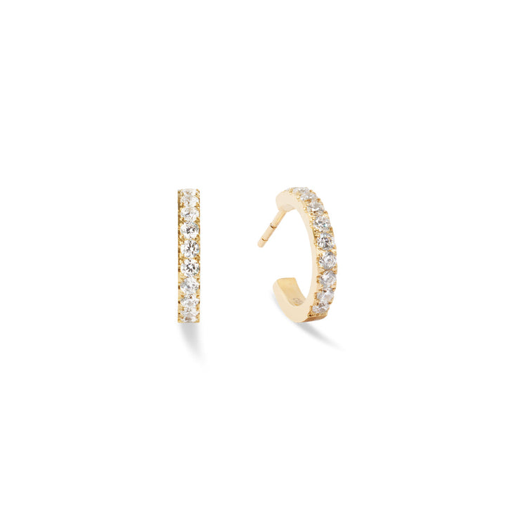 Coeur De Lion Gold Eternal Love Mini Crystal Hoop Earrings image