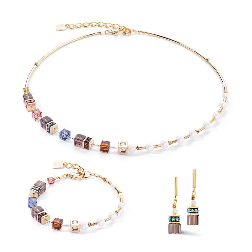 Coeur De Lion Gold GeoCube Fusion Precious Pearl Necklace - MococoCoeur De Lion1122/10 - 15384251588339389Necklace