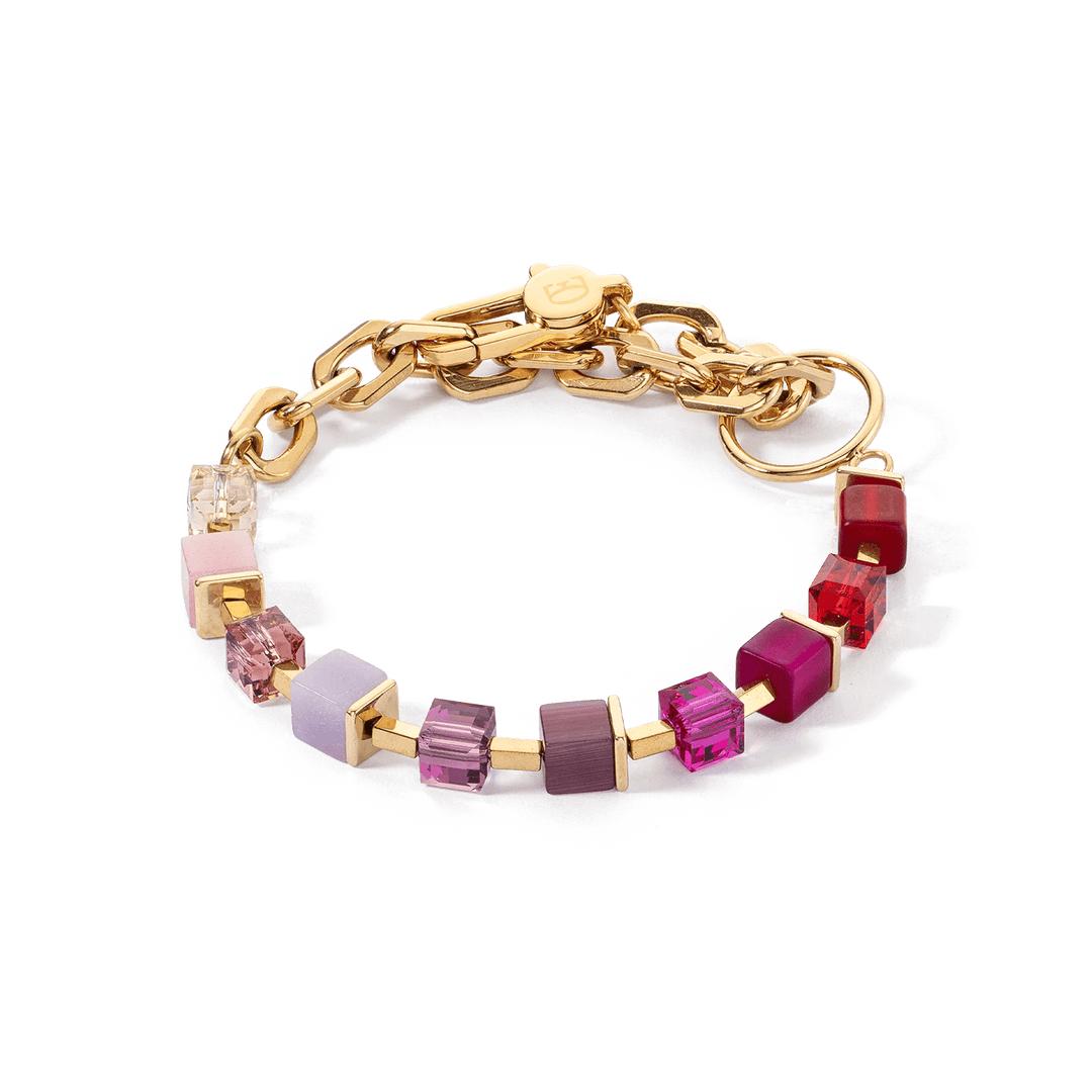 Coeur De Lion Gold GeoCube Fusion Red Bracelet - MococoCoeur De Lion4712/30 - 0803Bracelets