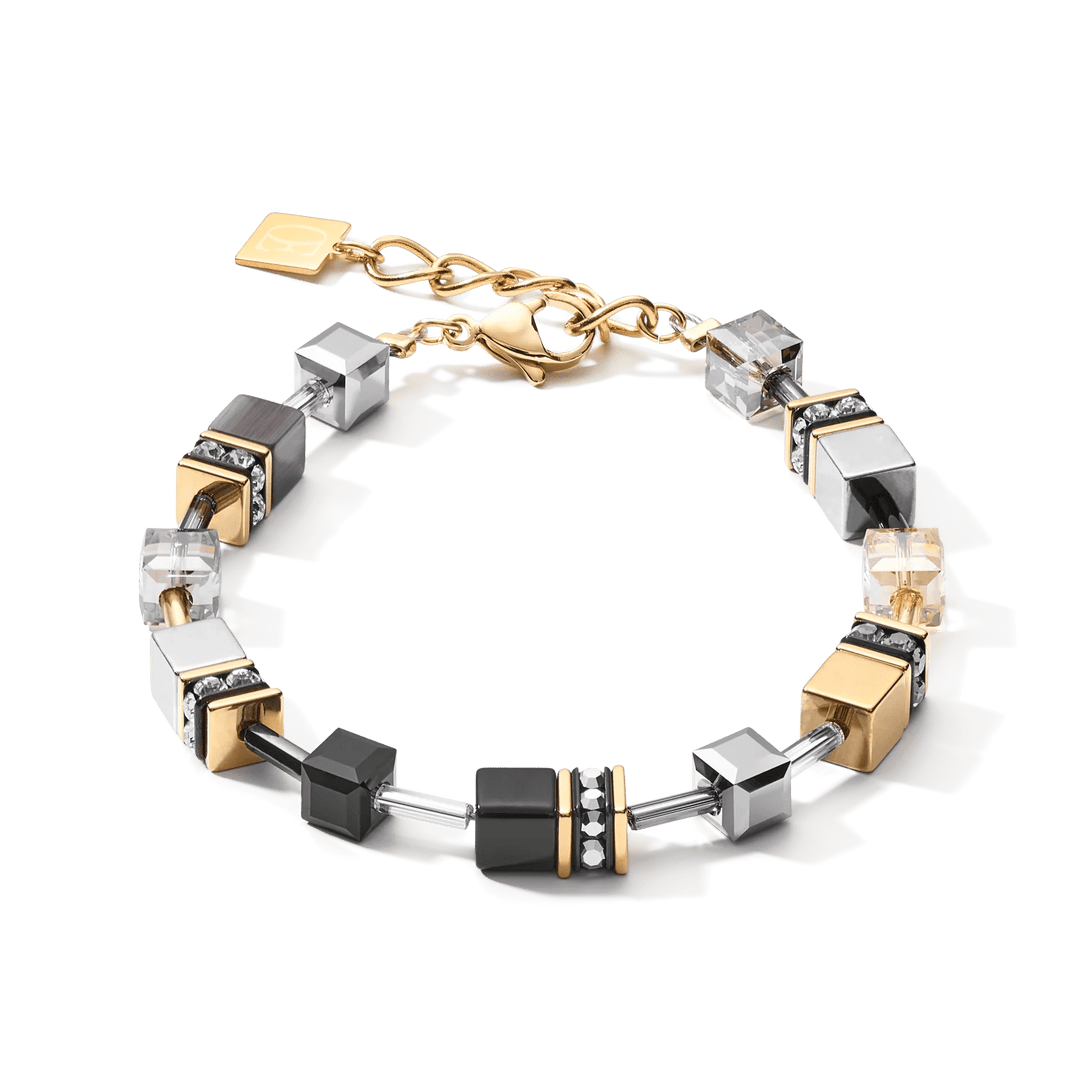 Coeur De Lion Gold GeoCube Grey Bracelet - MococoCoeur De Lion2839/30 - 12164251588319909Bracelets