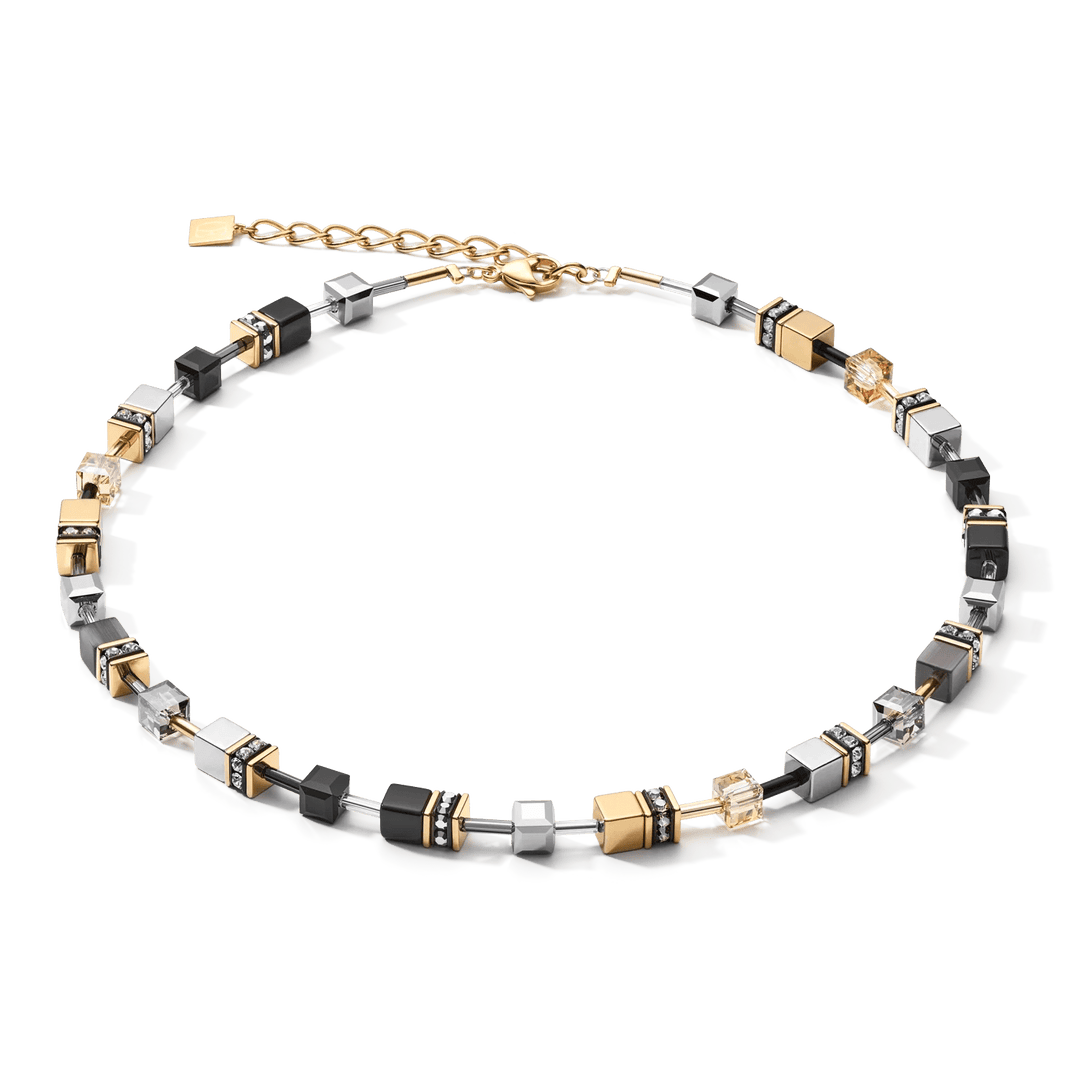 Coeur De Lion Gold GeoCube Grey Necklace - MococoCoeur De Lion2839/10 - 12164251588319886Necklace