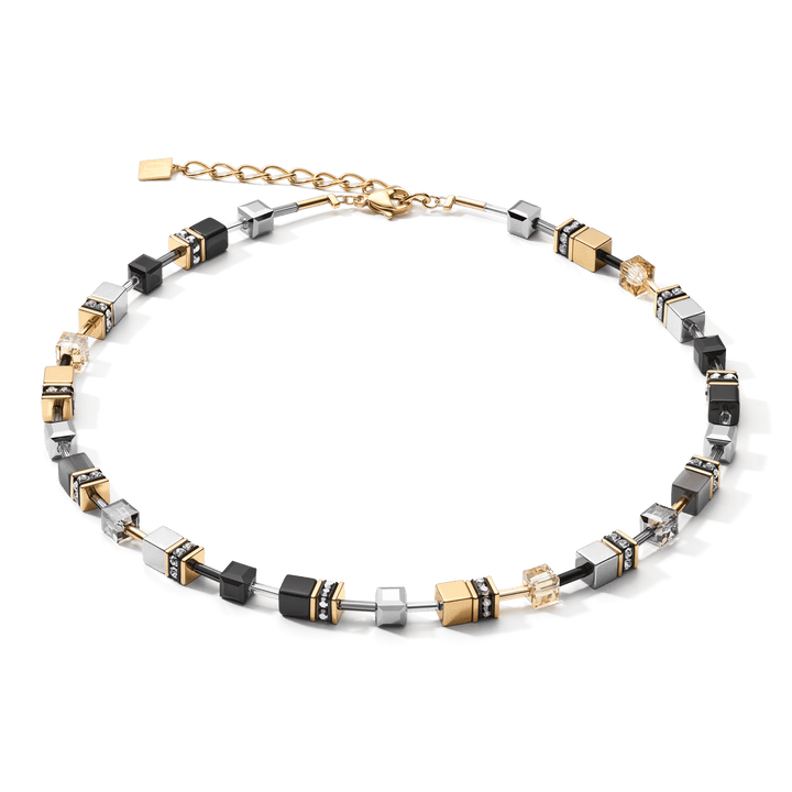 Coeur De Lion Gold GeoCube Grey Necklace - MococoCoeur De Lion2839/10 - 12164251588319886Necklace