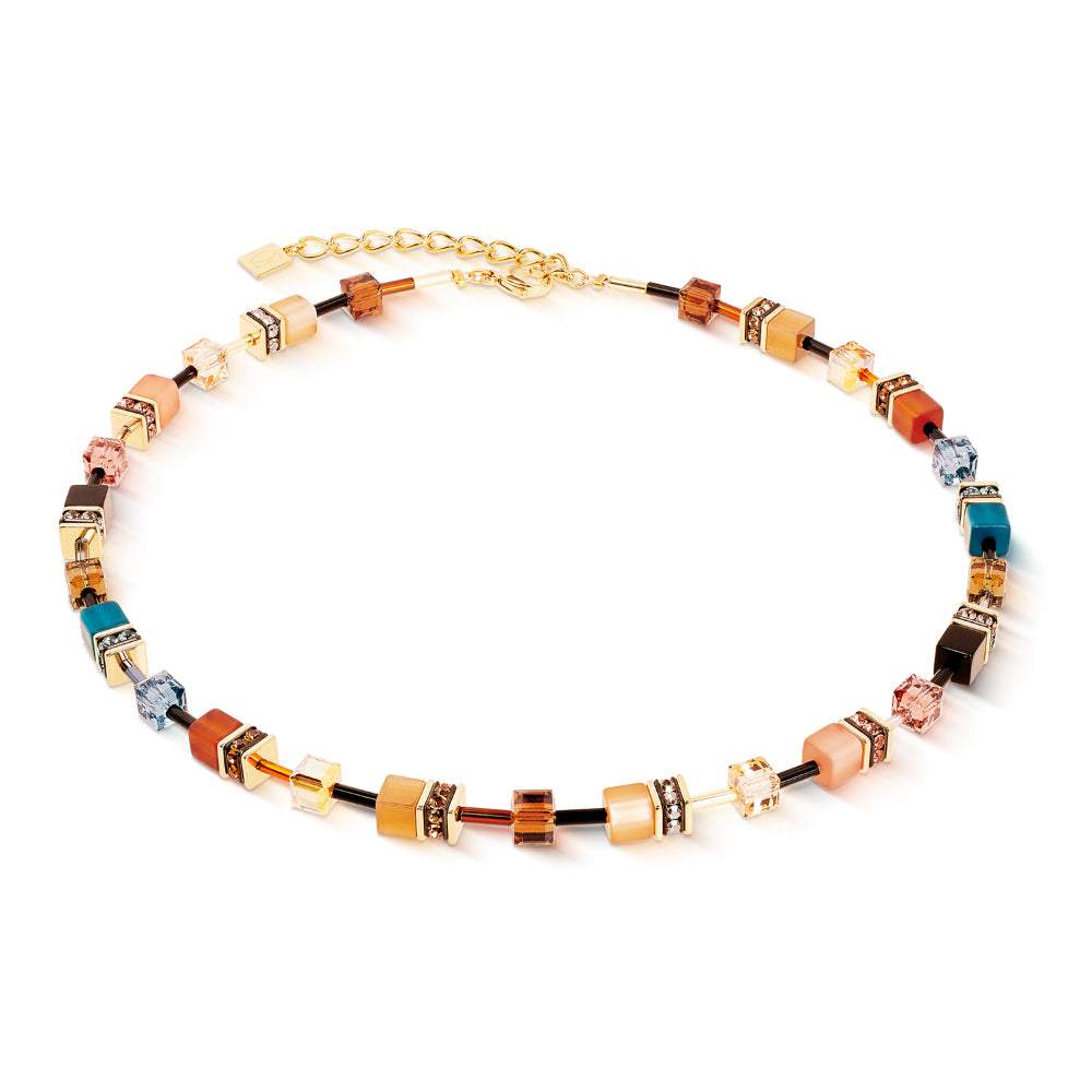 Coeur De Lion Gold Geocube&reg; Iconic Earth Mirage Necklace image