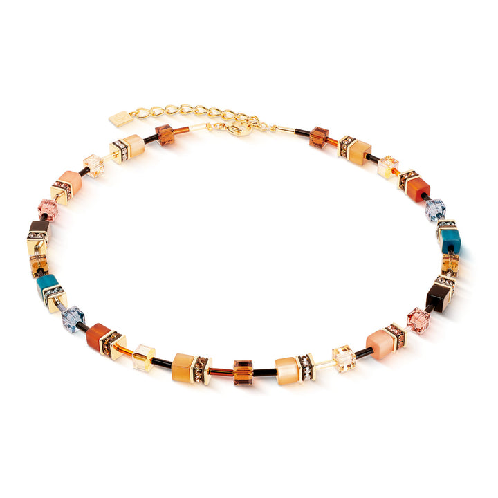 Coeur De Lion Gold Geocube&reg; Iconic Earth Mirage Necklace image
