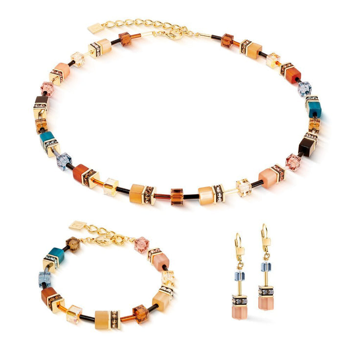 Coeur De Lion Gold Geocube® Iconic Earth Mirage Necklace - MococoCoeur De Lion2838/10-11314251588364978Necklaces