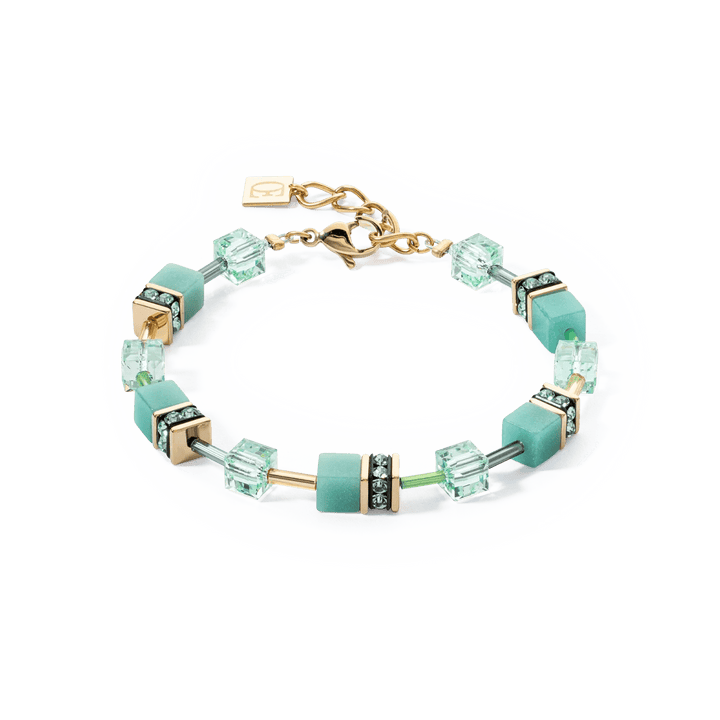 Coeur De Lion Gold GeoCube Iconic Mono Green Bracelet - MococoCoeur De Lion4020/30 - 05334251588334636Bracelets
