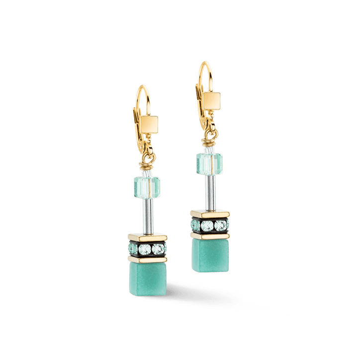Coeur De Lion Gold GeoCube Iconic Mono Green Earrings - MococoCoeur De Lion4020/20 - 05334251588334629Earrings