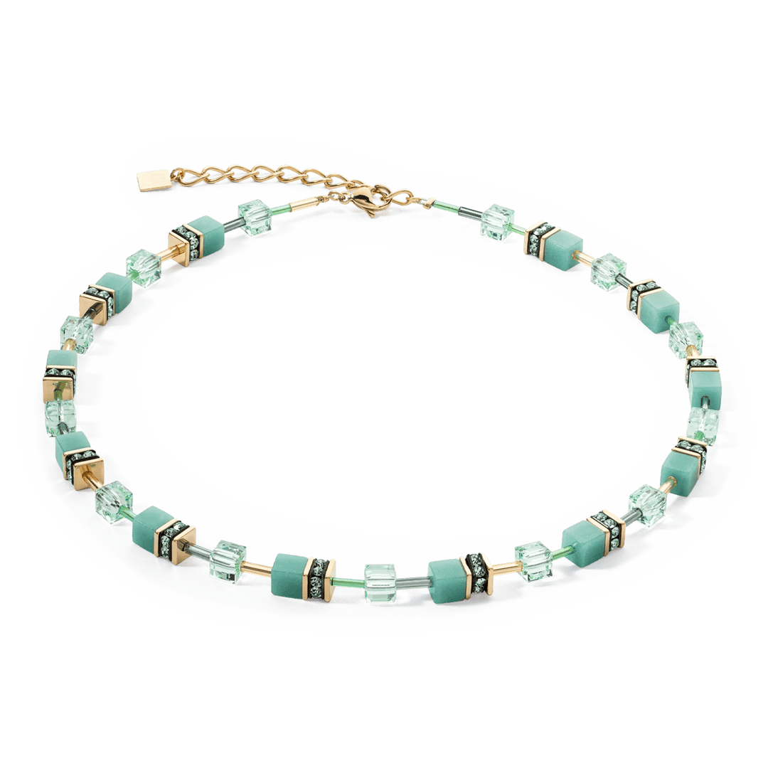 Coeur De Lion Gold GeoCube Iconic Mono Green Necklace - MococoCoeur De Lion4020/10 - 05334251588334612Necklace