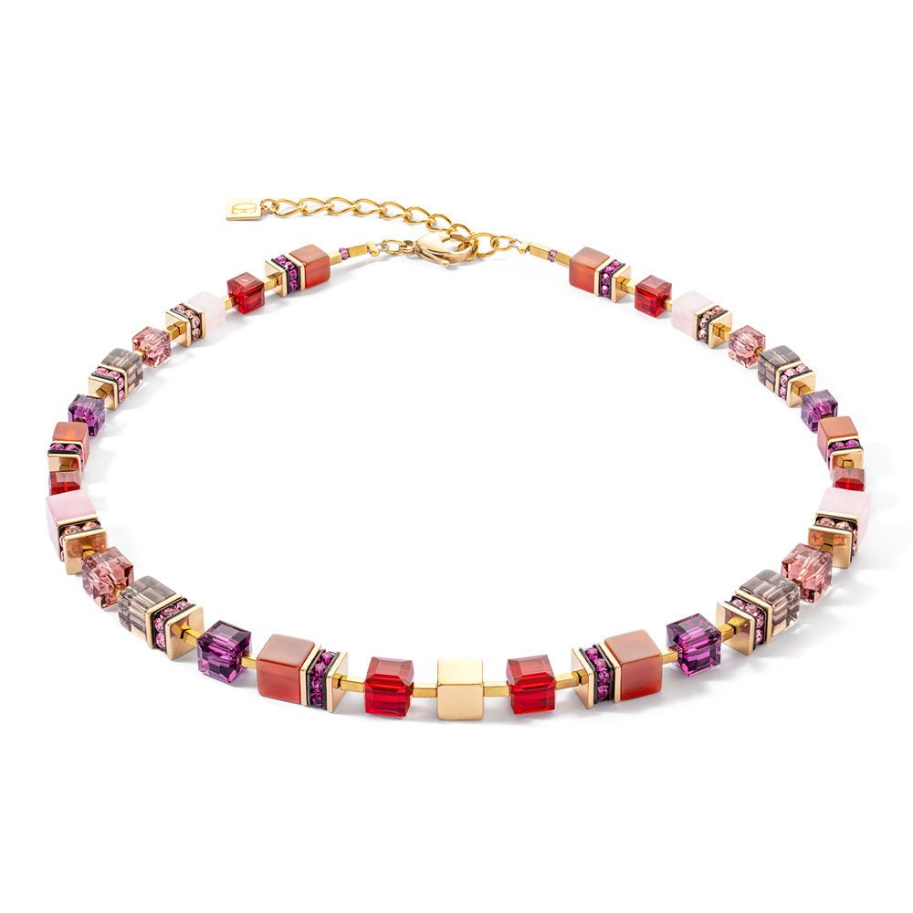 Coeur De Lion Gold Geocube Precious Statement Red Necklace - MococoCoeur De Lion3039/10 - 0316Necklace