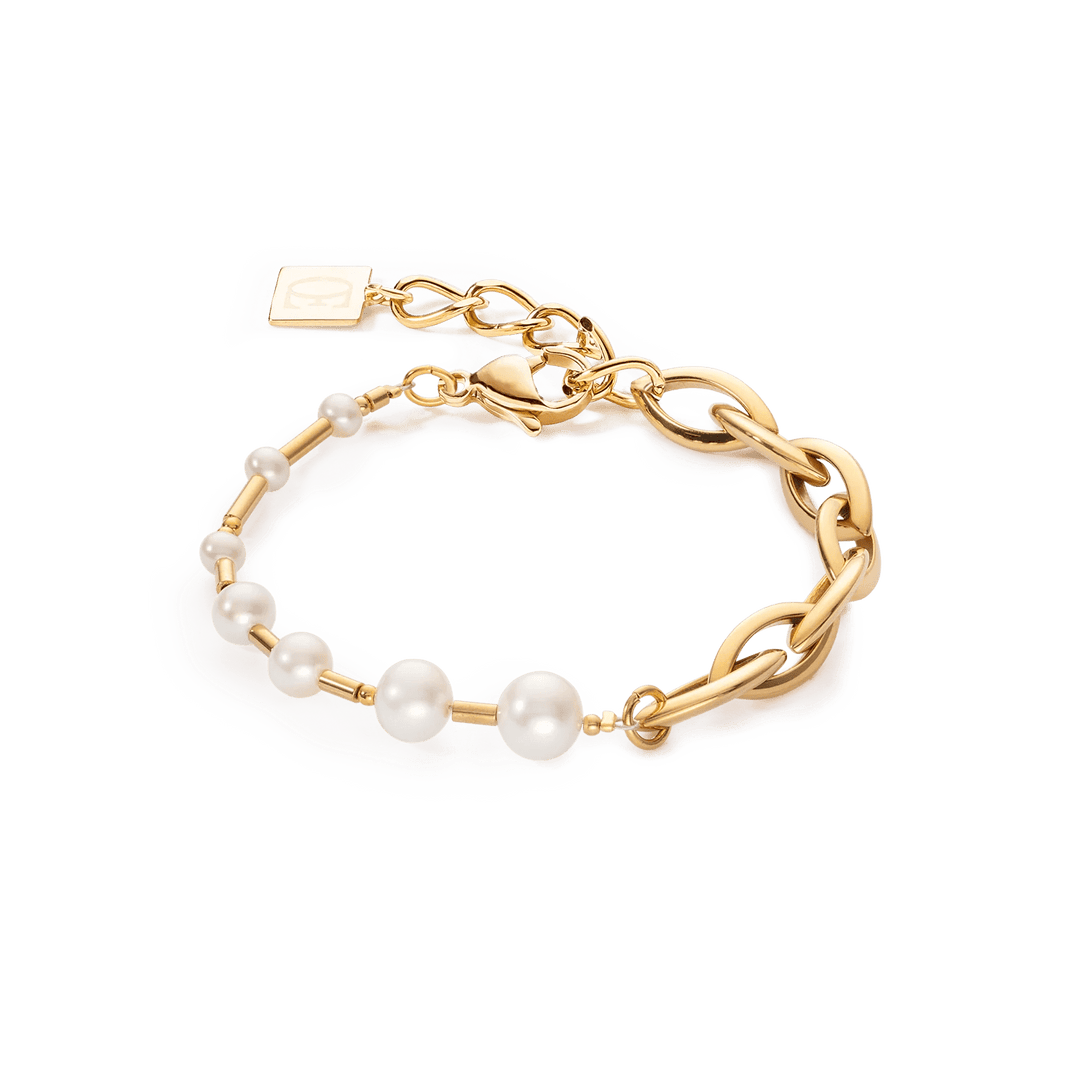 Coeur De Lion Gold Navette Freshwater Pearl Chunky Multiwear Bracelet - MococoCoeur De Lion1110/30 - 14164251588324798Bracelets