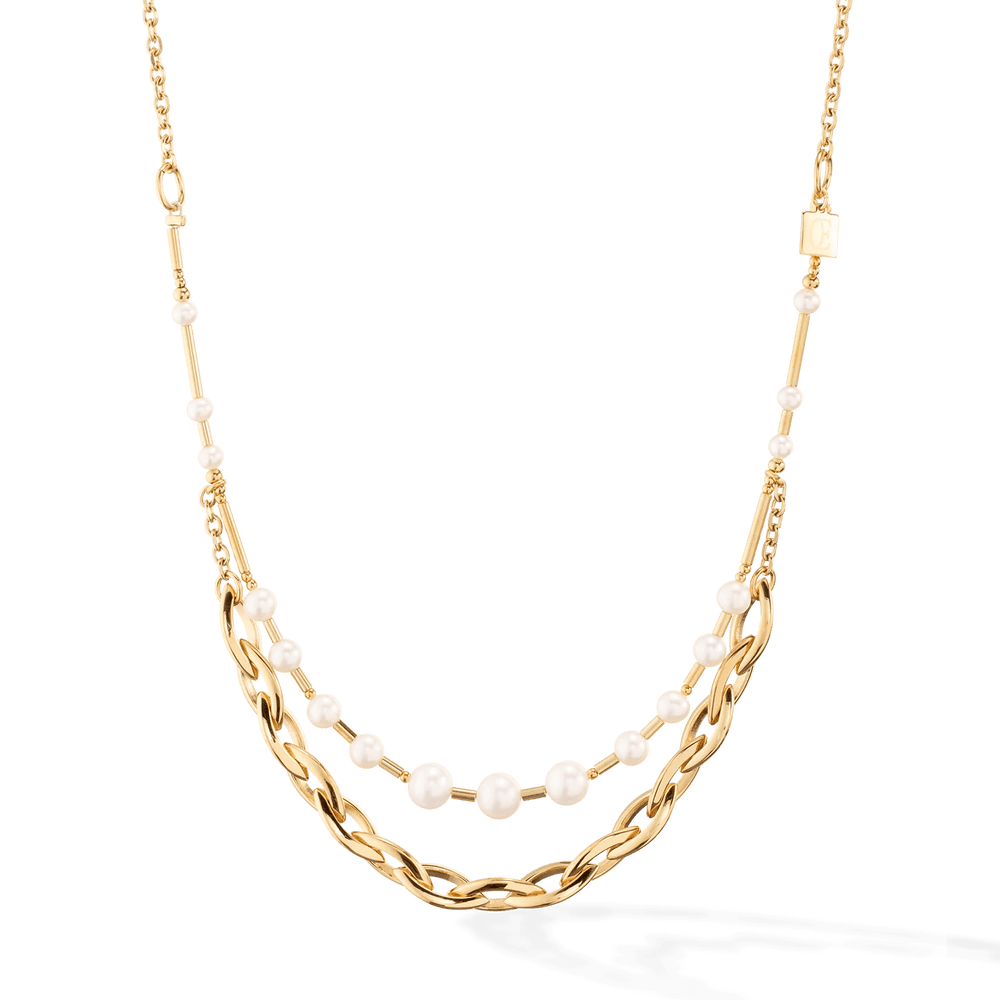 Coeur De Lion Gold Navette Freshwater Pearl Chunky Multiwear Necklace - MococoCoeur De Lion1110/10 - 14164251588324774Necklace