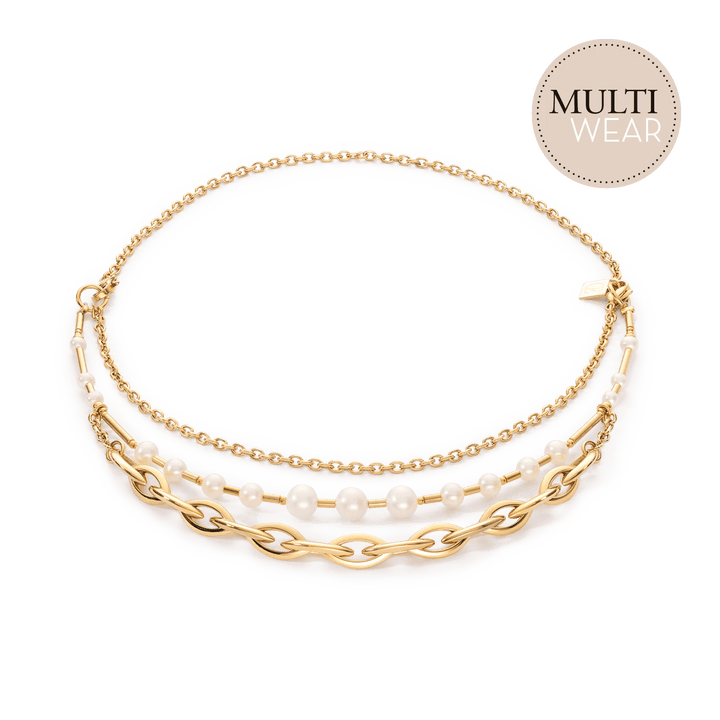Coeur De Lion Gold Navette Freshwater Pearl Chunky Multiwear Necklace - MococoCoeur De Lion1110/10 - 14164251588324774Necklace