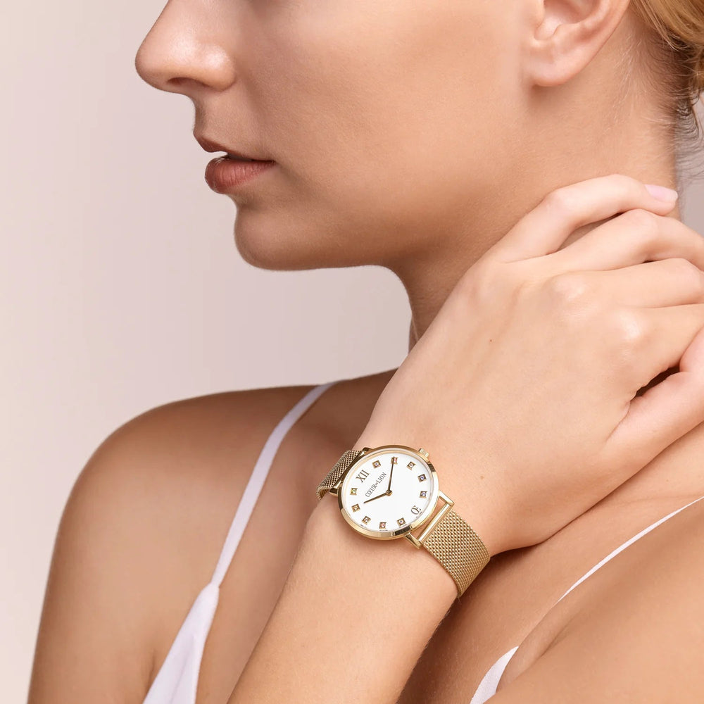Coeur De Lion Gold Sunray Milanese Round Stainless Steel Watch - MococoCoeur De Lion7612/70 - 16144251588318841Watches and Accessories