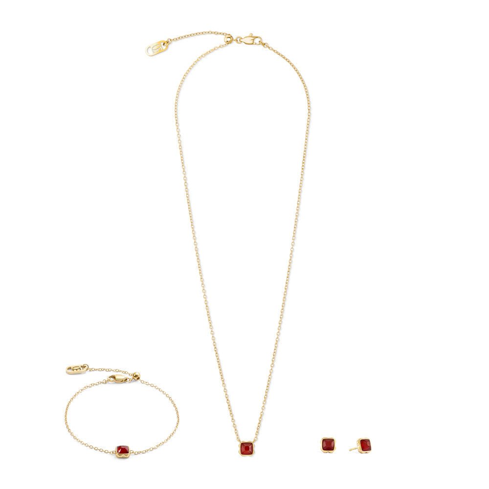 Coeur De Lion Red Agate Gold Birthstone January Earrings - MococoCoeur De Lion1301/21 - 0300Earrings