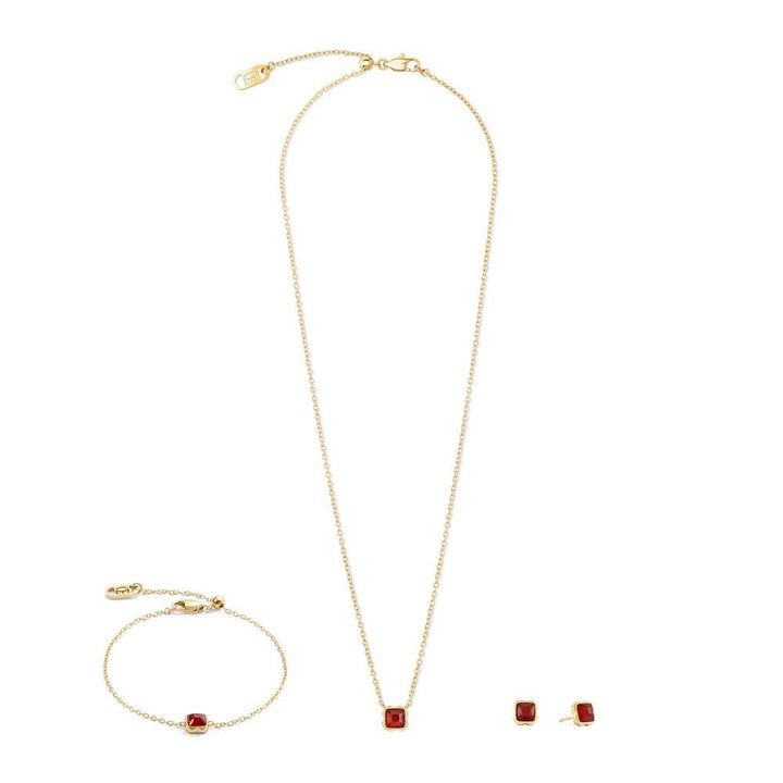 Coeur De Lion Red Agate Gold Birthstone January Earrings - MococoCoeur De Lion1301/21 - 0300Earrings