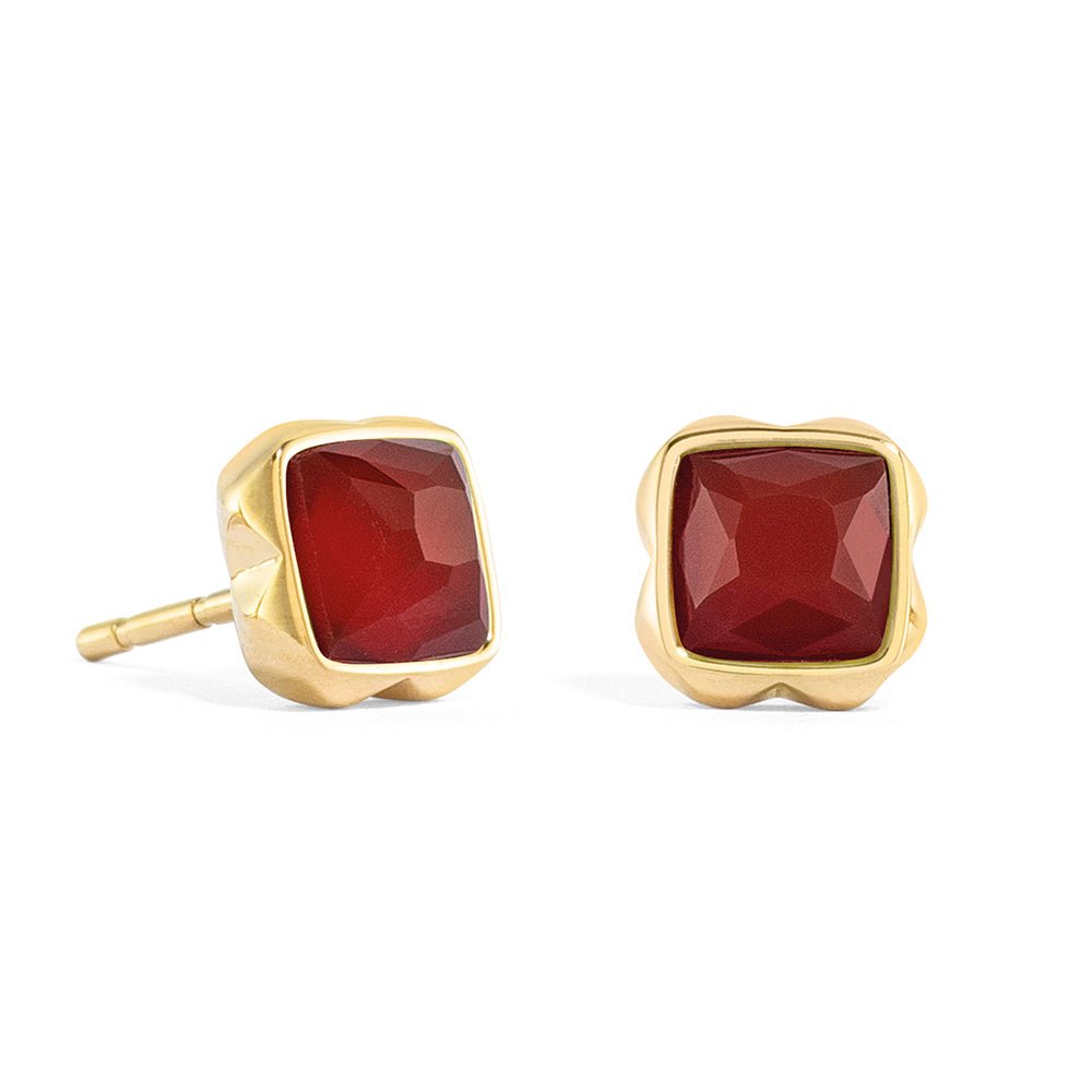 Coeur De Lion Red Agate Gold Birthstone January Earrings - MococoCoeur De Lion1301/21 - 0300Earrings