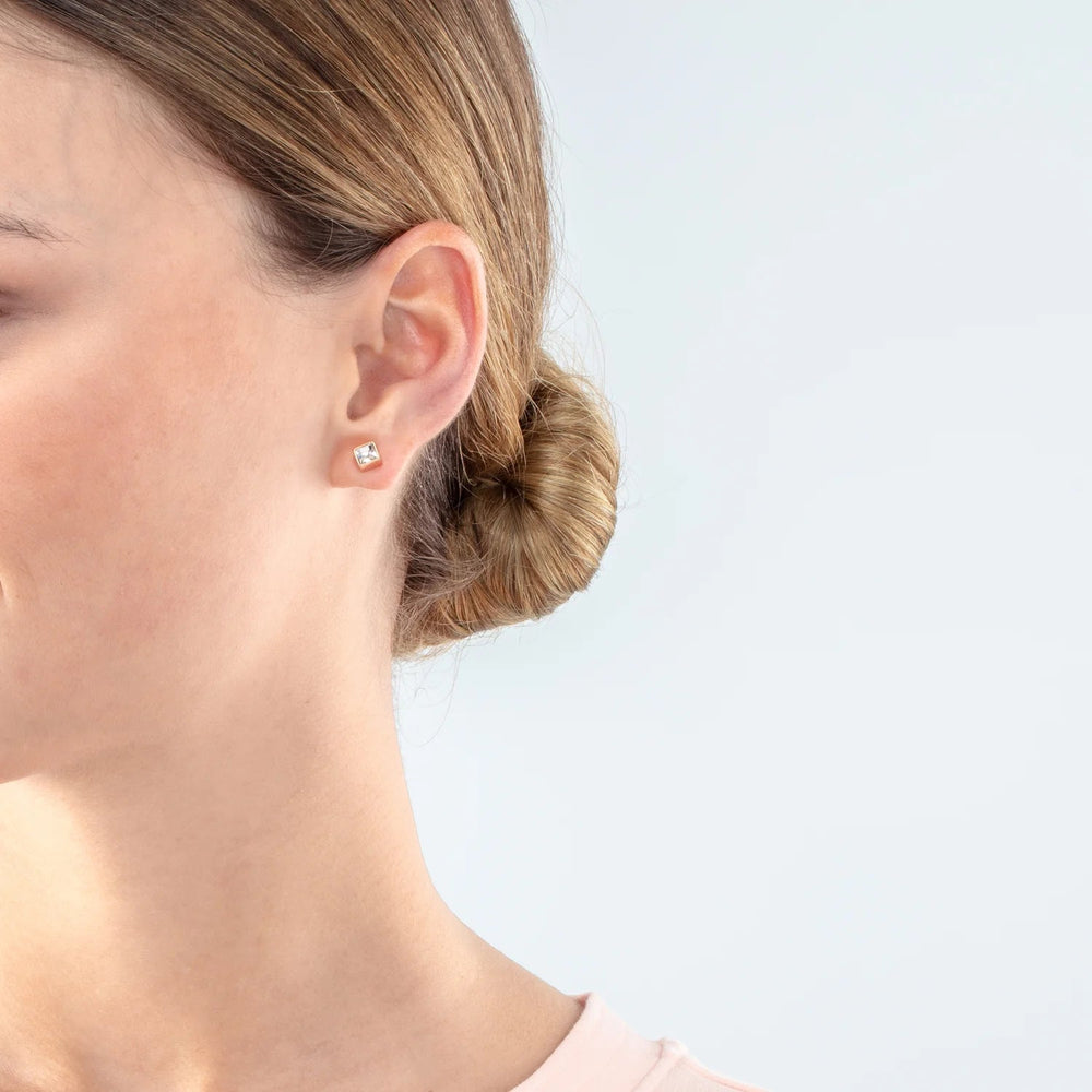 Coeur De Lion Rose Gold Brilliant Square Crystal Stud Earrings - MococoCoeur De Lion0501/21 - 18224251588329762Earrings