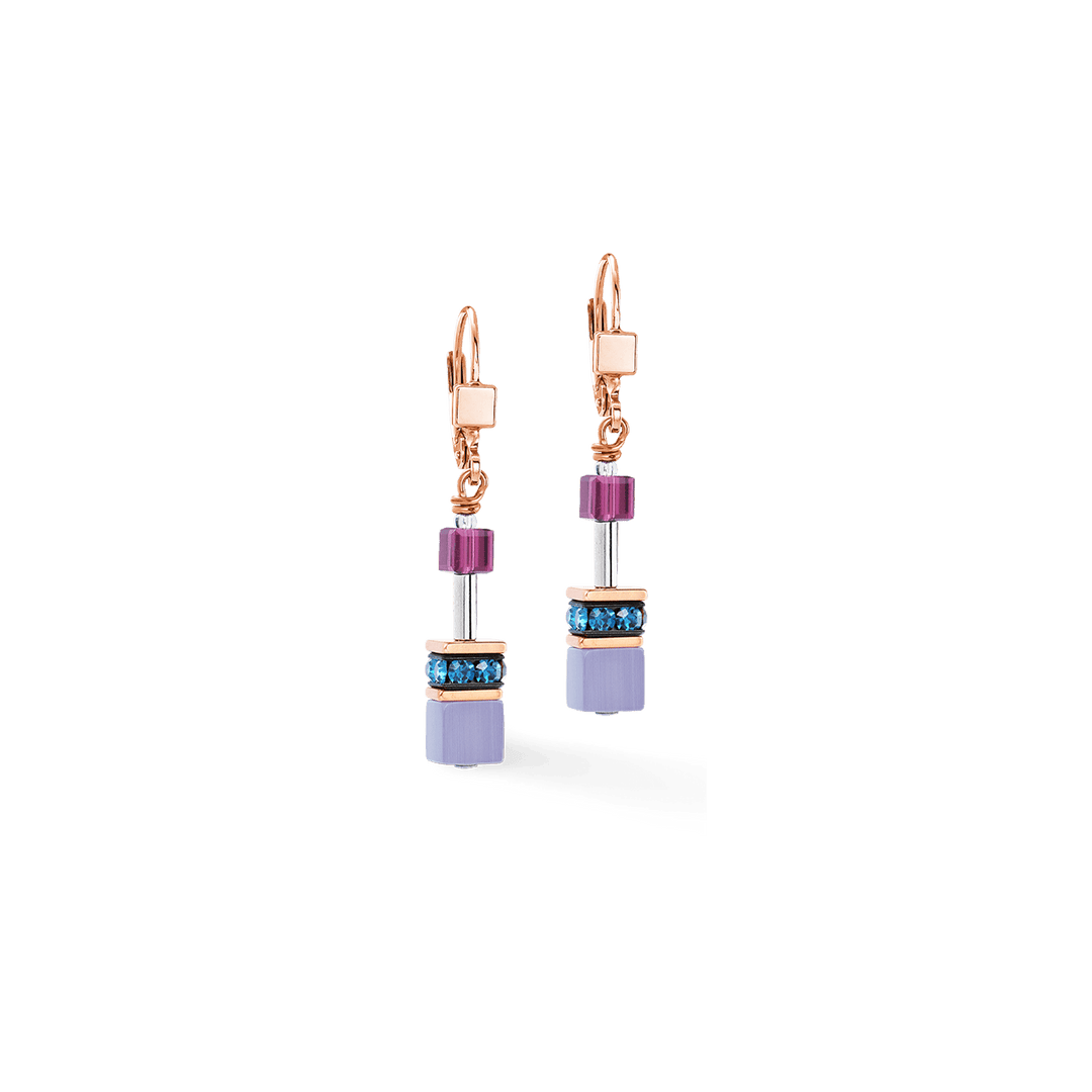Coeur De Lion Rose Gold GeoCUBE Iconic Blue Moon Earrings - MococoCoeur De Lion2838/20-0807Earrings