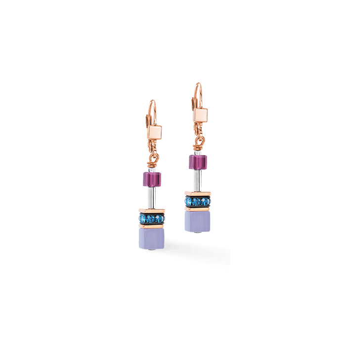 Coeur De Lion Rose Gold GeoCUBE Iconic Blue Moon Earrings - MococoCoeur De Lion2838/20-0807Earrings