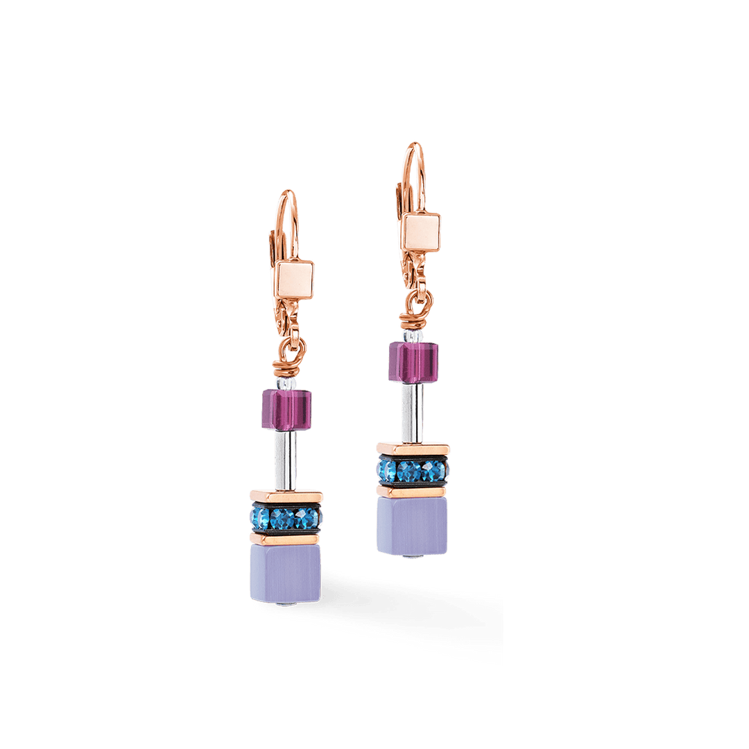 Coeur De Lion Rose Gold GeoCUBE Iconic Blue Moon Earrings - MococoCoeur De Lion2838/20-0807Earrings