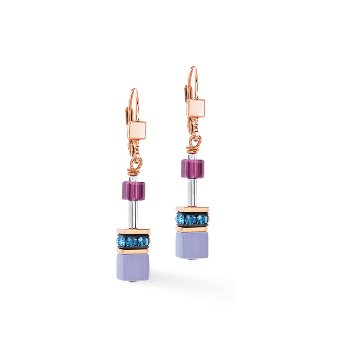 Coeur De Lion Rose Gold GeoCUBE Iconic Blue Moon Earrings - MococoCoeur De Lion2838/20-0807Earrings