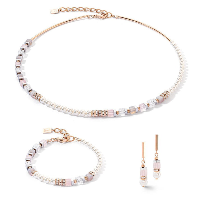 Coeur De Lion Rose Gold Precious Fusion Ice Pink Offset Necklace - MococoCoeur De Lion4354/10 - 1920Necklace