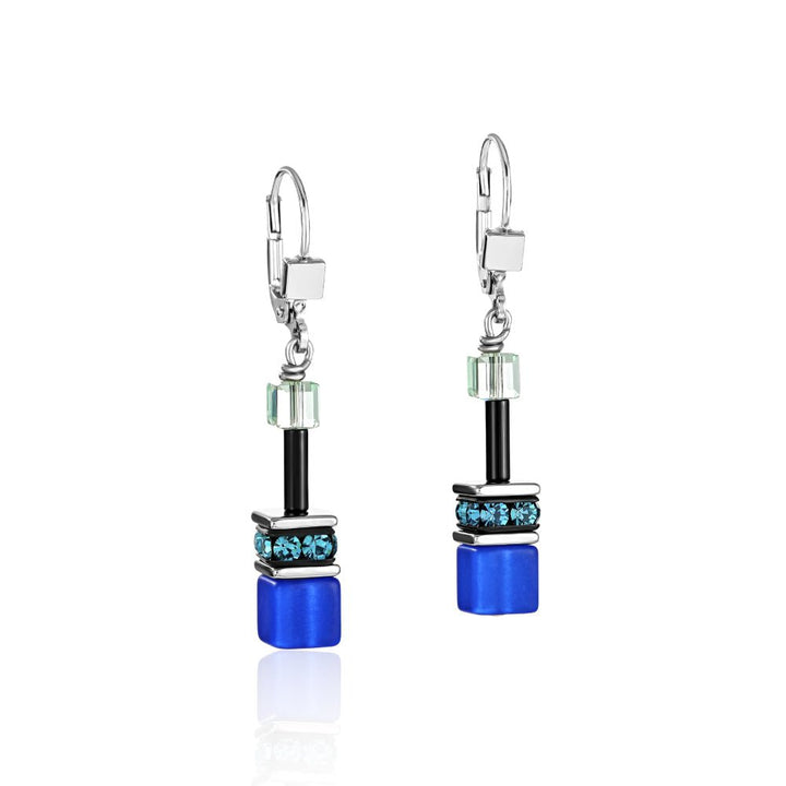 Coeur De Lion Silver, Blue and Green Geocube® Earrings - MococoCoeur De Lion2838/20-07054250409671158Earrings