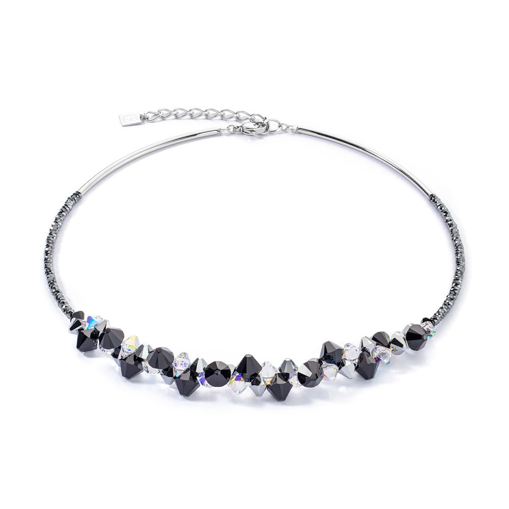 Coeur De Lion Silver Dancing Black Crystals Update Necklace - MococoCoeur De Lion4640/10 - 1318Necklace