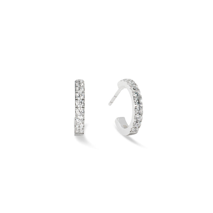 Coeur De Lion Silver Eternal Love Mini Crystal Hoop Earrings image