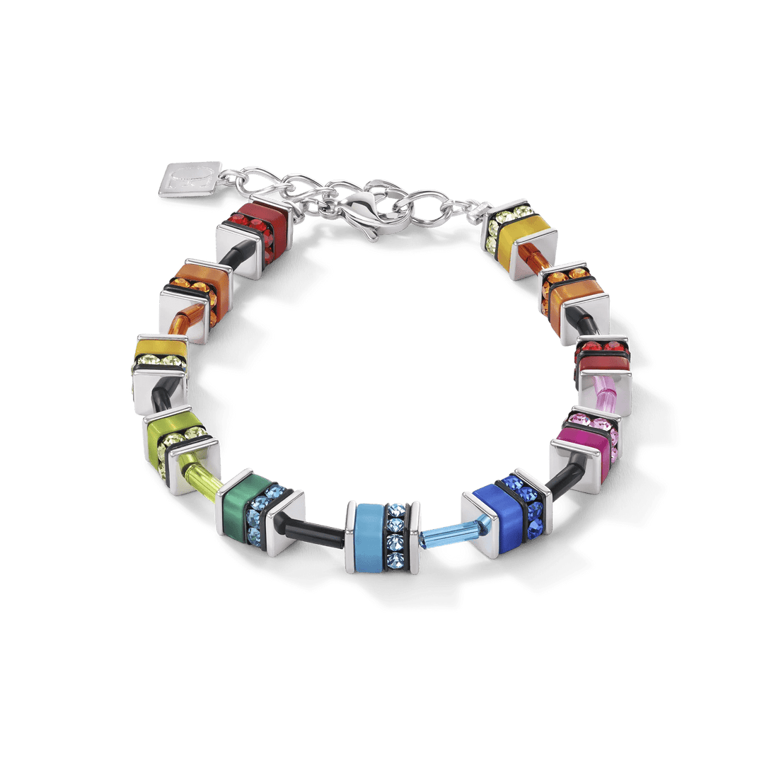 Coeur De Lion Silver GeoCube Polaris & Rhinestone Multicolour Bracelet - MococoCoeur De Lion4409/30 - 15004250409654663Bracelets