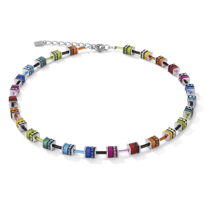 Coeur De Lion Silver GeoCube Polaris & Rhinestone Multicolour Necklace - MococoCoeur De Lion4409/10 - 15004250409654540Necklace