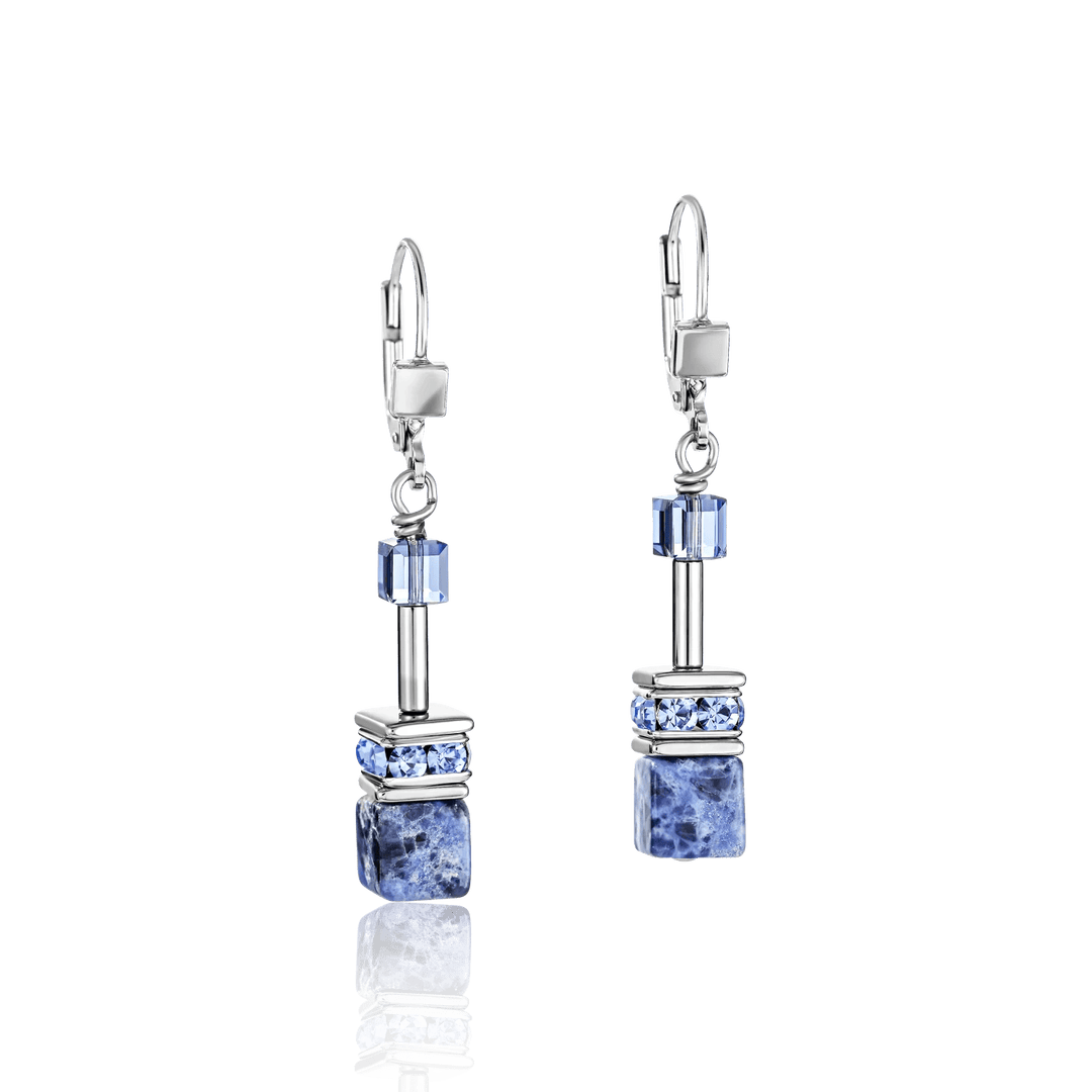 Coeur De Lion Silver GeoCube Sodalite & Haematite Blue Earrings - MococoCoeur De Lion4017/20 - 07004251588307487Earrings
