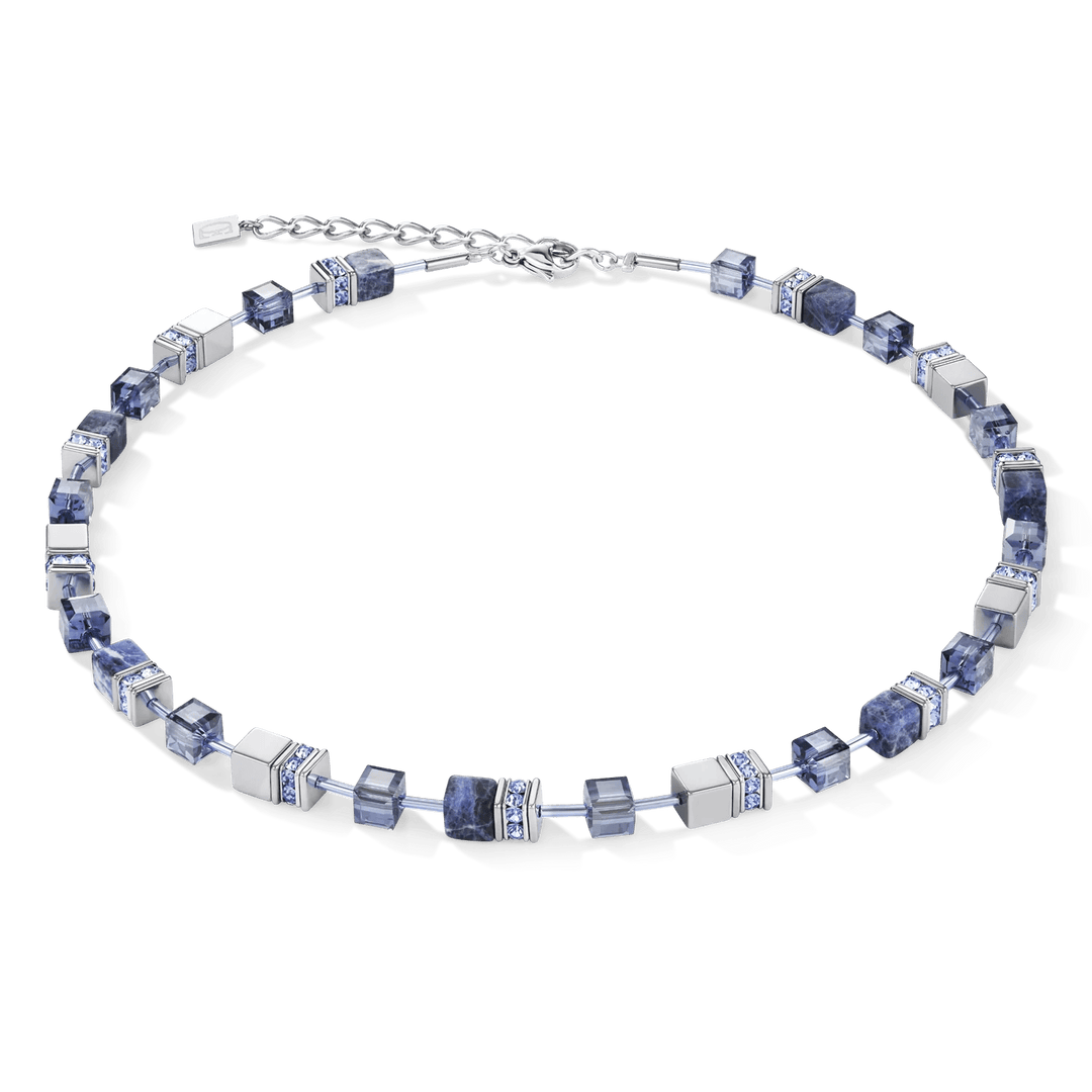 Coeur De Lion Silver GeoCube Sodalite & Haematite Blue Necklace - MococoCoeur De Lion4017/10 - 07004251588307500Necklace