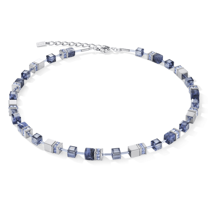Coeur De Lion Silver GeoCube Sodalite & Haematite Blue Necklace - MococoCoeur De Lion4017/10 - 07004251588307500Necklace