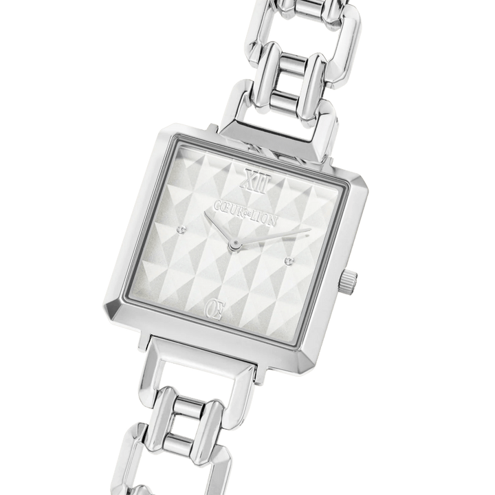 Coeur De Lion Silver Iconic Cube Spikes Statement watch - MococoCoeur De Lion7660/74 - 17174251588335589Watches and Accessories